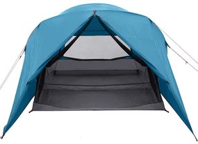 vidaXL Σκηνή Dome 4 Ατόμων με στέγη Μπλε 455 x 252 x 178 εκ