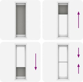 vidaXL Πλισέ περσίδα Ανθρακί 55x200 cm Πλάτος υφάσματος 54,4 cm