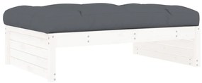 vidaXL Υποπόδιο Κήπου Λευκό 120 x 80 εκ. από Μασίφ Ξύλο Πεύκου