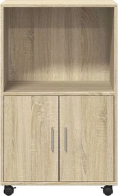 vidaXL Ντουλάπι Τροχήλατο Sonoma Δρυς 55x40x91 εκ. από Επεξ. Ξύλο