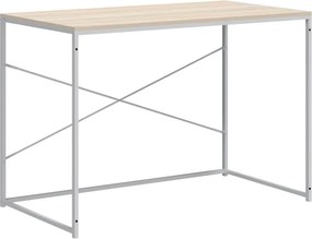 vidaXL Γραφείο Υπολογιστή Λευκό/Δρυς 110 x 60 x 70 εκ. Επεξ. Ξύλο