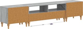 vidaXL 3 Τεμάχια LED Τηλεοπτική Ντουλάπα Γκρι Sonoma