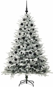 vidaXL Τεχνητό Χριστουγεννιάτικο Δέντρο με Φώτα και Σετ Μπάλες 180 cm