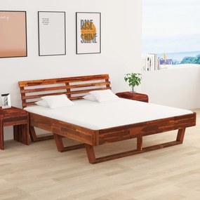 vidaXL Πλαίσιο Κρεβατιού 180 x 200 εκ. από Μασίφ Ξύλο Ακακίας
