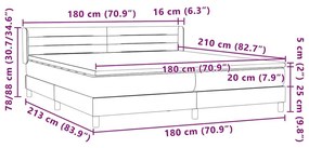 Κρεβάτι Boxspring με Στρώμα Μαύρο 180x210 εκ. Βελούδινο - Μαύρο