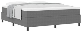vidaXL Κρεβάτι με ελατήρια Απαλό Γκρι,Λευκό 203 x 180 x 60 εκ. Βελούδο