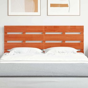 vidaXL Κεφαλάρι Καφέ 140,5 x 3 x 80 cm Στερεά ξυλεία πεύκου
