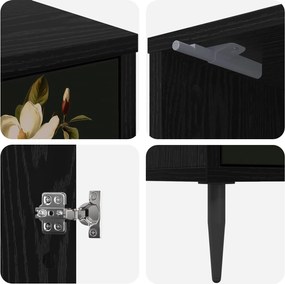 vidaXL Κομοδίνο BREMEN Μαύρη Δρυς 36 x 33 x 51 εκ. Επεξεργασμένο Ξύλο