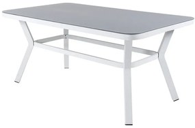 Τραπέζι εξωτερικού χώρου Dallas 812, Spraystone, 74x90cm, 24 kg, Άσπρο, Γκρι, Μέταλλο | Epipla1.gr