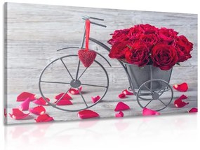 Εικόνα ποδήλατο γεμάτο τριαντάφυλλα - 90x60