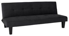 SOFABED ODESSA  BLACK VELVET 180x83x75Hcm.