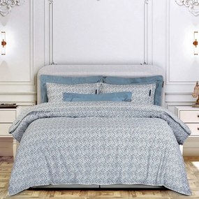 Σεντόνια 2360 (Σετ 4τμχ) White-Blue Greenwich Polo Club Υπέρδιπλo 240x260cm 100% Βαμβάκι