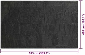 vidaXL Κάλυμμα Πισίνας Μαύρο 975 x 488 εκ. από Πολυαιθυλένιο
