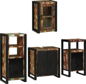 vidaXL Σετ Επίπλων Μπάνιου 4 τμχ. Πολύχρωμο 55 x 35 x 60 εκ.