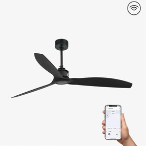 Ανεμιστήρας Οροφής Justfan 32100WP Smart Fan Με Τηλεχειριστήριο D128cm Black Faro Barcelona