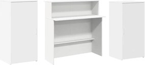 vidaXL Γραφείο υποδοχής Λευκό 200x50x103,5 εκ. Επεξεργασμένο Ξύλο