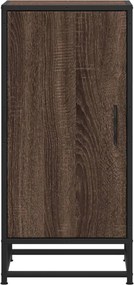 vidaXL Ραφιέρα Καφέ Δρυς 35,5x35x76 εκ. Επεξ. Ξύλο + Μέταλλο