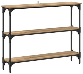 vidaXL Τραπέζι κονσόλας με ράφι artisan δρυς 100 x 22.5 x 75 εκ