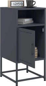 vidaXL Κομοδίνα 2 τεμ. Ανθρακί 36x39x78 εκ. από Χάλυβα
