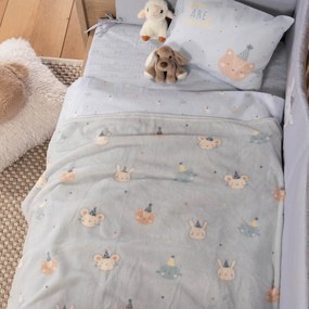 Κουβέρτα Fleece Αγκαλιάς (75x100) Nef-Nef Homeware Baby Special Party Blue