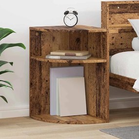 vidaXL End Table Παλιό ξύλο 39,7 x 39,7 x 60 εκ Επεξεργασμένο ξύλο