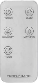 Υγραντήρας λευκός ισχύος 25W με αποσπώμενο δοχείο 5L και ψηφιακή οθόνη LED για χώρους έως και 60m2