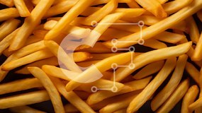 Σετ των 2 Intra Συλλεκτικό Ξύλινο Παζλ Plywood  4mm - Σωρός πατάτες τηγανιτές Σε Ξύλινο Κουτί - Διαστάσεις: 10x10 cm – 25 κομμάτια