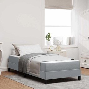 vidaXL Κρεβάτι με ελατήρια Άλλο Ανοιχτό γκρι 90 x 190 cm ύφασμα