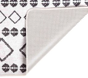 vidaXL Χαλί Πλενόμενο Αντιολισθητικό Μαύρο και Λευκό 120 x 170 εκ.