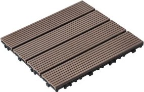 VEVOR Interlocking Deck Tiles Plastic Wood 27 Pack 12"x12" Waterproof for Porch