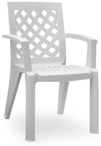 Πολυθρόνα πολυπροπυλενίου Kira  χρώμα λευκό 58x52x87εκ. - 0226272
