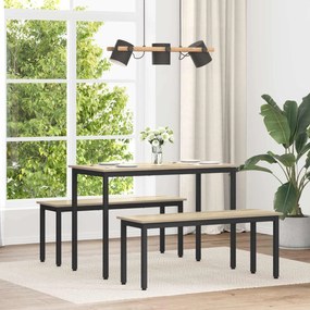 vidaXL Τραπεζαρίες 110 x 55 x 75 cm ΜΕΤΑΛΛΟ Ορθογώνιος