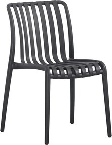 MODA-H Καρέκλα Στοιβαζόμενη, PP - UV Protection, Απόχρωση Ανθρακί   1τμχ
