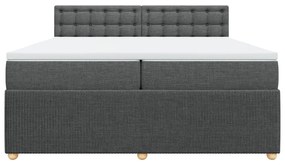 ΚΡΕΒΑΤΙ BOXSPRING ΜΕ ΣΤΡΩΜΑ ΣΚΟΥΡΟ ΓΚΡΙ 200X200 ΕΚ. ΥΦΑΣΜΑΤΙΝΟ 3287578