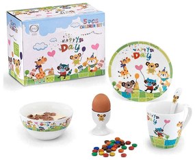 Σερβίτσιο Φαγητού Παιδικό Happy Day (Σετ 5Τμχ) 28.8394.90 Multi Cryspo Trio Porcelain