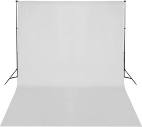 vidaXL Σύστημα Στήριξης &amp; Φωτογραφικό Φόντο Λευκό 300 x 300 εκ.