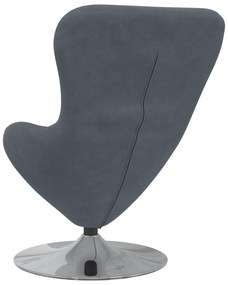 vidaXL Πολυθρόνα Αυγού Dark Grey Velvet