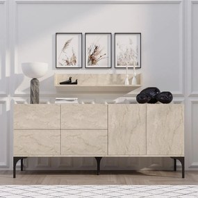 Μπουφές Τραβερτίνη STELLA 180x40x55