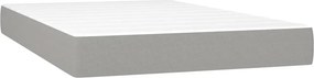 vidaXL Κρεβάτι Boxspring με Στρώμα &amp; LED Αν.Γκρι 120x200 εκ Υφασμάτινο