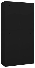 vidaXL Ντουλάπα Γραφείου Μαύρη 90 x 40 x 180 εκ. Ατσάλινη
