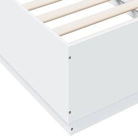vidaXL Πλαίσιο Κρεβατιού Λευκό 75 x 190 εκ. από Επεξεργασμένο Ξύλο