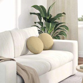 vidaXL Μαξιλάρια καθισμάτων 2 pcs Γκρι Πράσινο Ø30 x 13 εκ