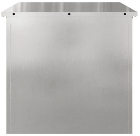 vidaXL Εξωτερικό Σεντούκι Αποθήκευσης - Ασημί - 55 x 50,5 x 50 εκ - Ανοξείδωτο Ατσάλι