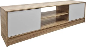 Έπιπλο τηλεόρασης Sasa sonoma-λευκό 150x35x41.5εκ
