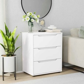 vidaXL Μπουφές VISNES Λευκό 60x40x73 εκ. από Τεχνητό Ξύλο