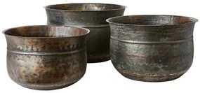 Γλάστρα Κασπό Σετ 3τμχ Μαύρο Σίδερο Robust 787-225-60 Affari Of Sweden-787-225-60-Μαύρο 787-225-60