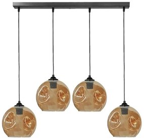Κρεμαστό Φωτιστικό Οροφής 4xE27 Γυαλί Pop Heronia Lighting-02-0415-Μελί 02-0415
