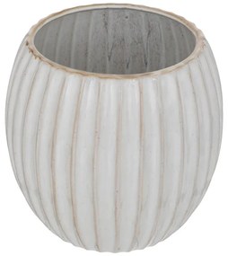 Βάζο Ferdan κεραμικό σε λευκή-μπεζ απόχρωση Φ19x18εκ 19x19x18 εκ.