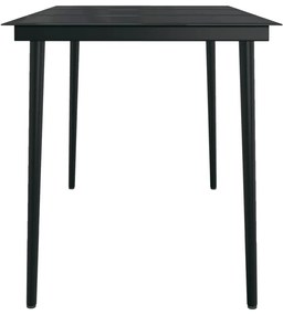 vidaXL Σετ Τραπεζαρίας Κήπου 7 Τεμαχίων Γκρι / Μαύρο