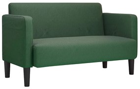Καναπές Loveseat Πράσινο Ζούγκλα 109 εκ. ύφασμα Corduroy - Πράσινο